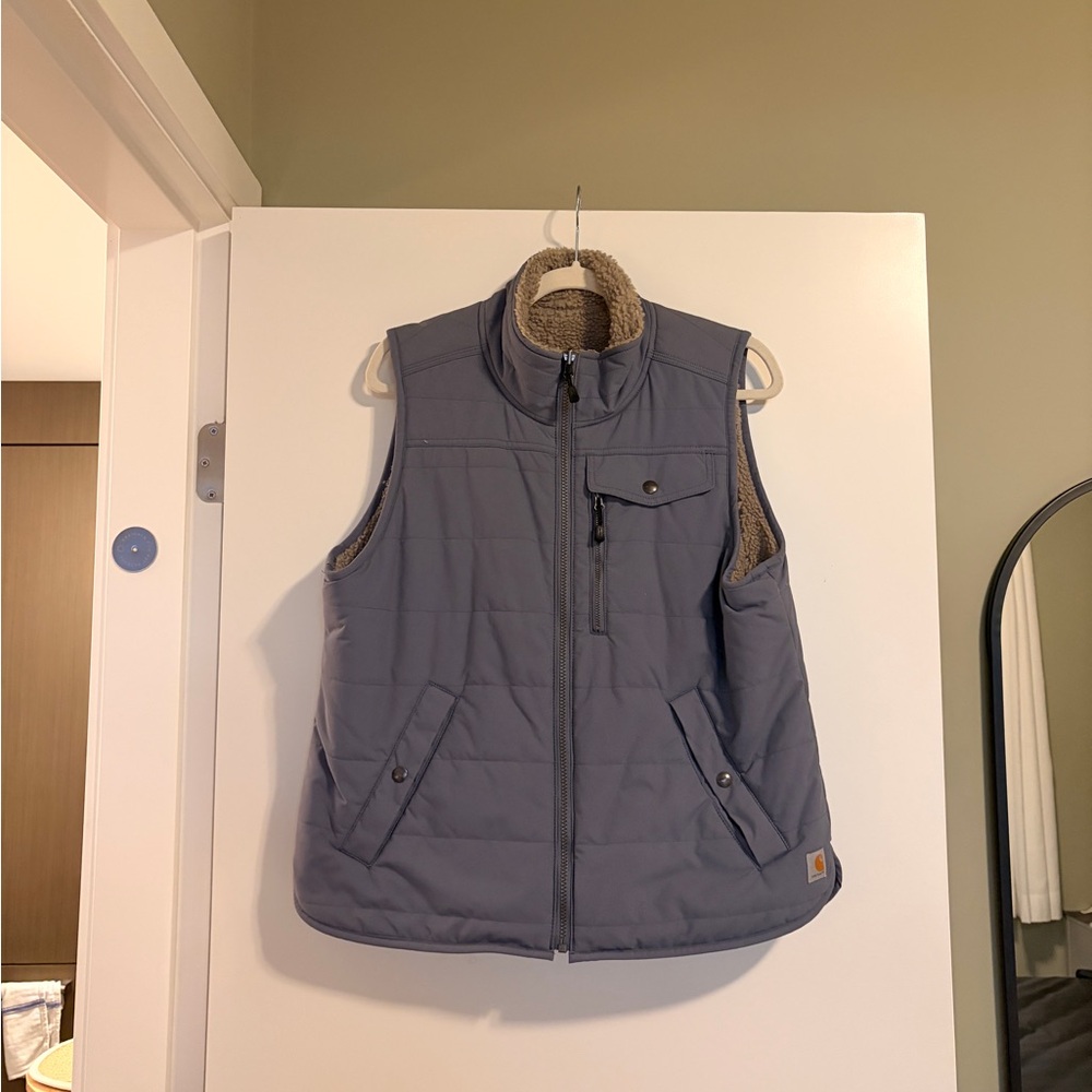 Carhartt Blue-Gray Quilted Vest